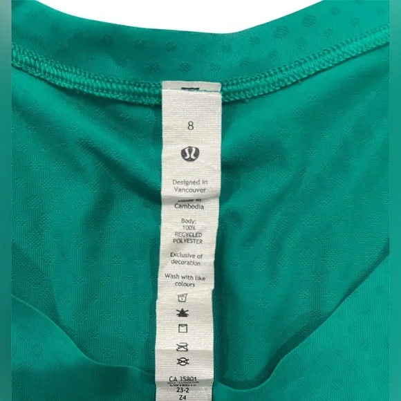 Lululemon Women's Tank Top size 8 Green - Picture 5 of 5